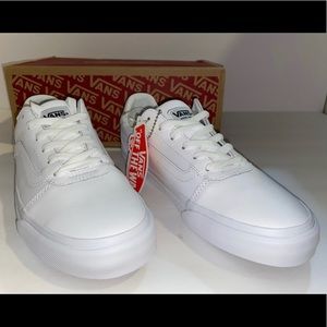 Vans Leather Ward Low Deluxe Comfort Women’s White Sneakers